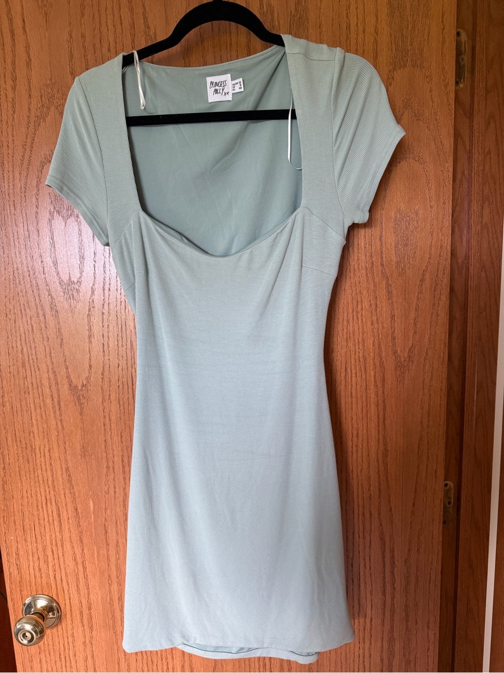 Princess Polly Nolan short sleeve mini dress - Sage